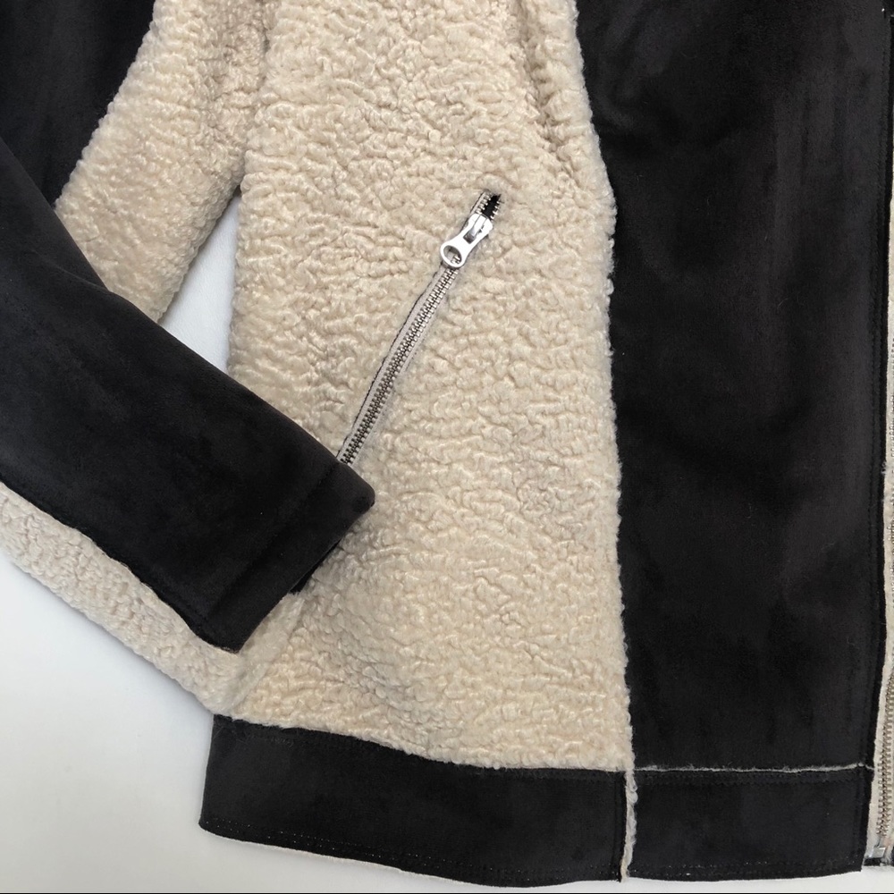 NWOT TREASURED & BOND OVERSIZED FAUX MOTO COAT - Picture 9 of 12